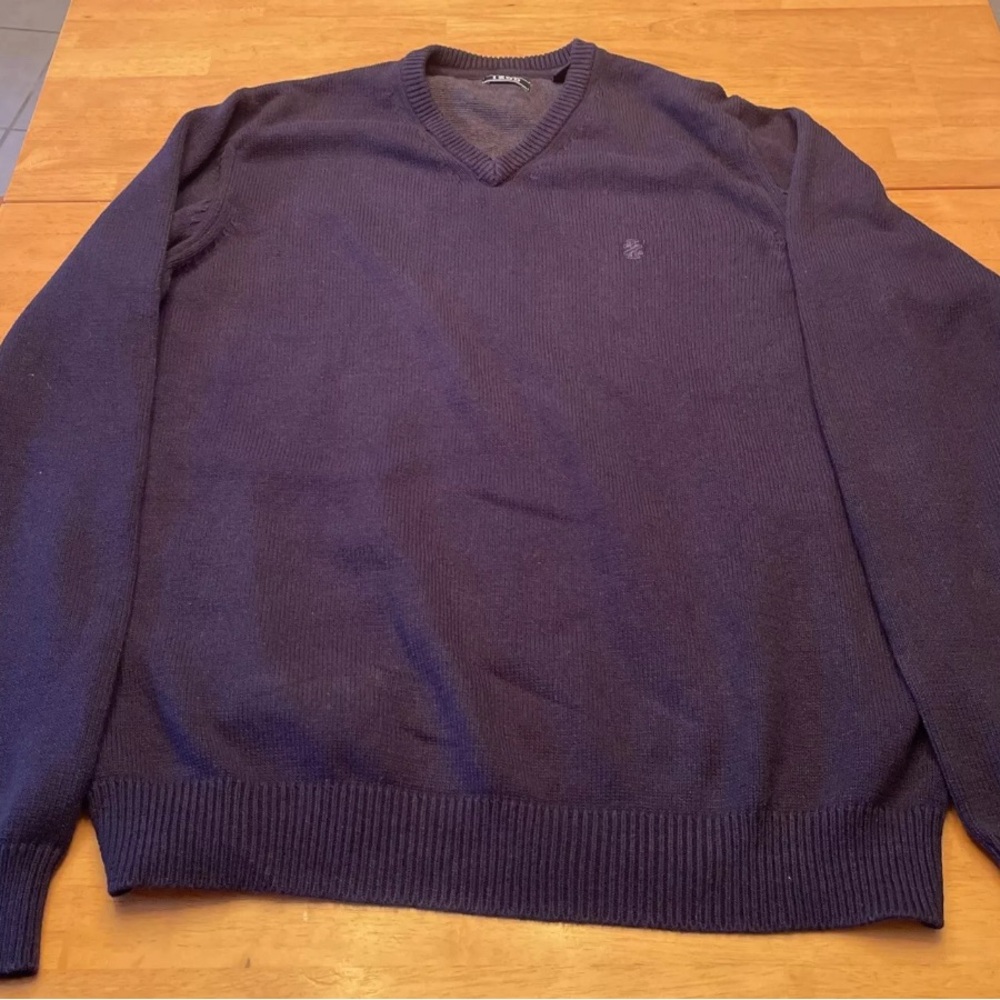 IZOD Navy Blue Men’s Large Sweater Long Sleeve V-Neck